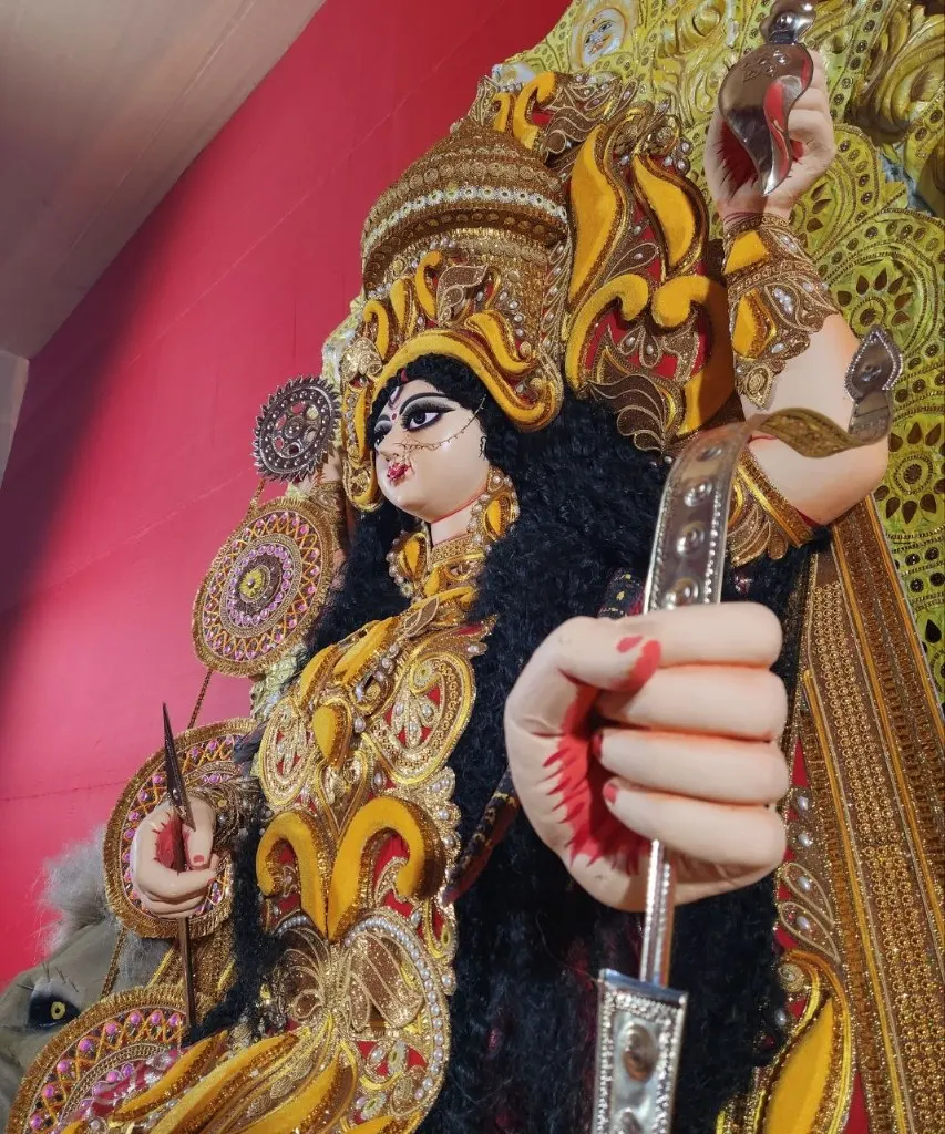 Maa Jagadhatri with her lion mount